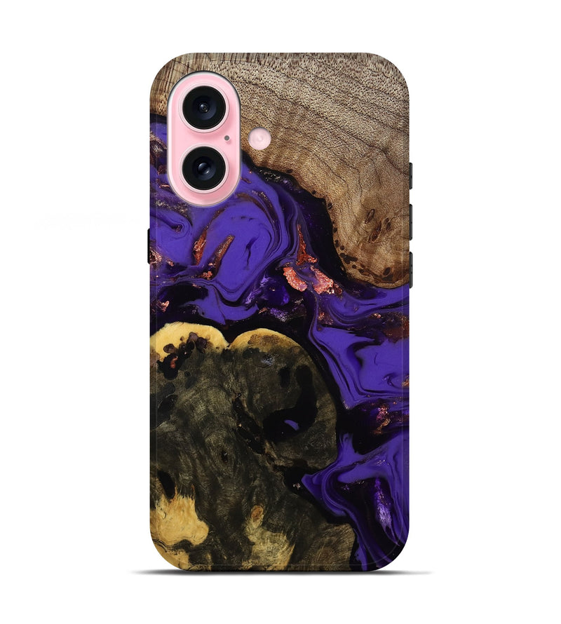 iPhone 17 Wood Live Edge Phone Case - Erwin (Purple, 811821)