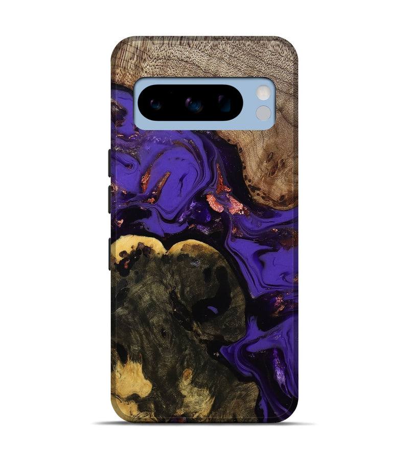 Pixel 8 Pro Wood Live Edge Phone Case - Erwin (Purple, 811821)