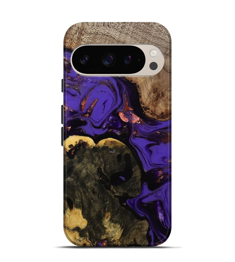 Pixel 9 Wood Live Edge Phone Case - Erwin (Purple, 811821)
