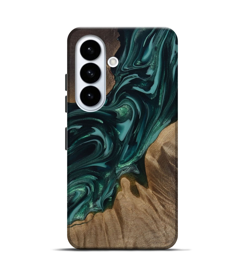 Galaxy S26 Wood Live Edge Phone Case - Raina (Green, 811822)