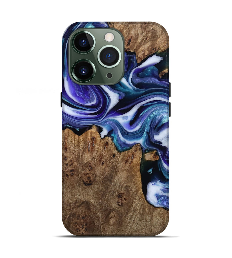 iPhone 13 Pro Wood Live Edge Phone Case - Azalea (Purple, 811824)