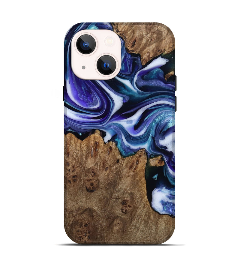 iPhone 14 Wood Live Edge Phone Case - Azalea (Purple, 811824)