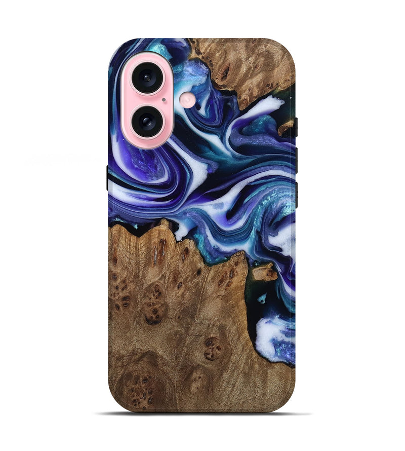 iPhone 17 Wood Live Edge Phone Case - Azalea (Purple, 811824)