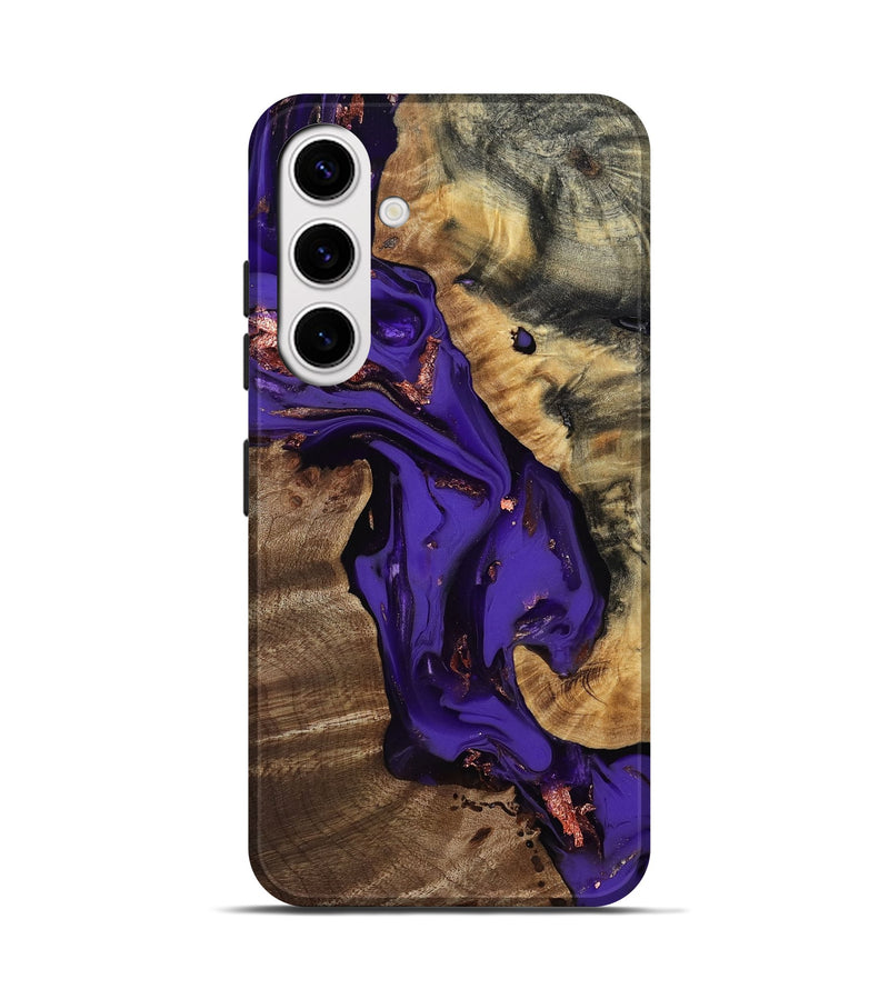 Galaxy S25 Wood Live Edge Phone Case - Lyra (Purple, 811830)