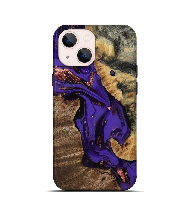 iPhone 13 mini Wood Live Edge Phone Case - Lyra (Purple, 811830)