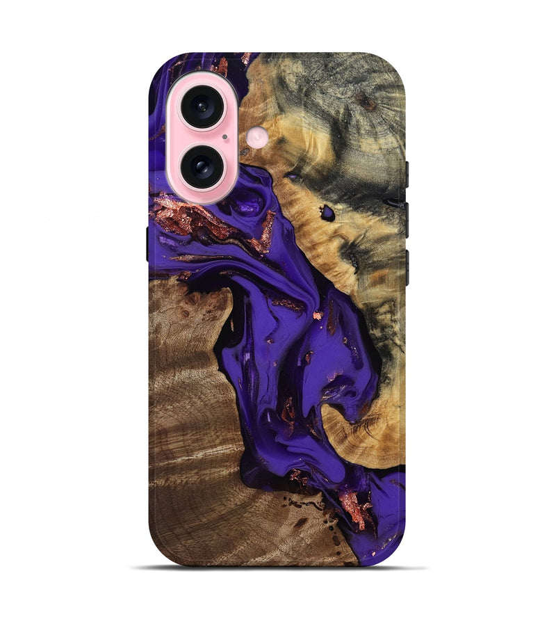 iPhone 17 Wood Live Edge Phone Case - Lyra (Purple, 811830)
