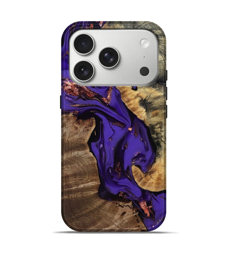 iPhone 17 Pro Wood Live Edge Phone Case - Lyra (Purple, 811830)