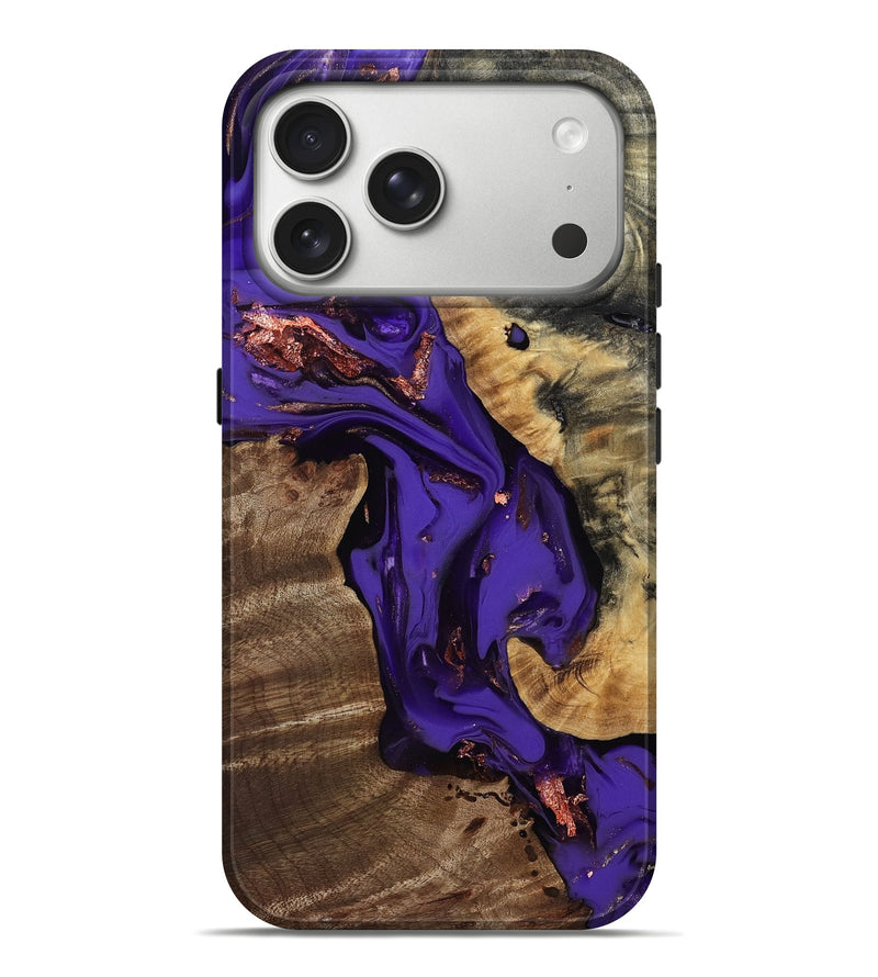 iPhone 17 Pro Max Wood Live Edge Phone Case - Lyra (Purple, 811830)