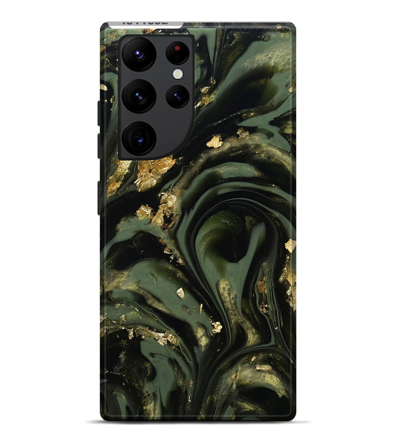 Galaxy S22 Ultra ResinArt Live Edge Phone Case - Dilan (Green, 811832)