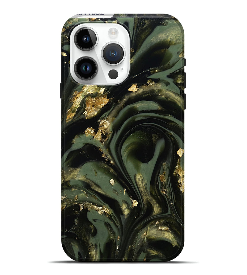iPhone 15 Pro Max ResinArt Live Edge Phone Case - Dilan (Green, 811832)