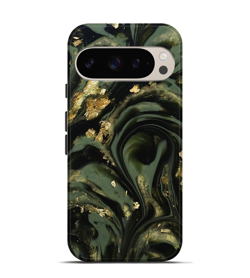 Pixel 9 Pro ResinArt Live Edge Phone Case - Dilan (Green, 811832)
