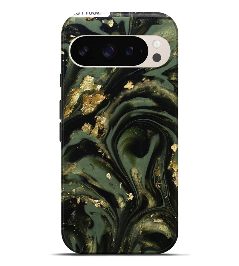 Pixel 9 Pro XL ResinArt Live Edge Phone Case - Dilan (Green, 811832)