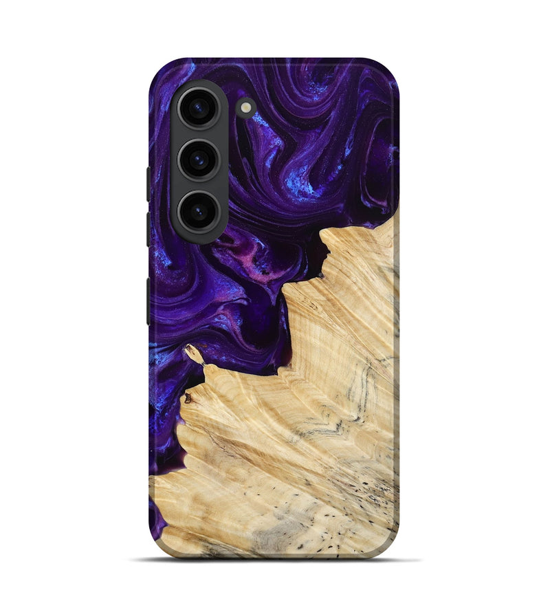 Galaxy S23 Wood Live Edge Phone Case - Merle (Purple, 811834)