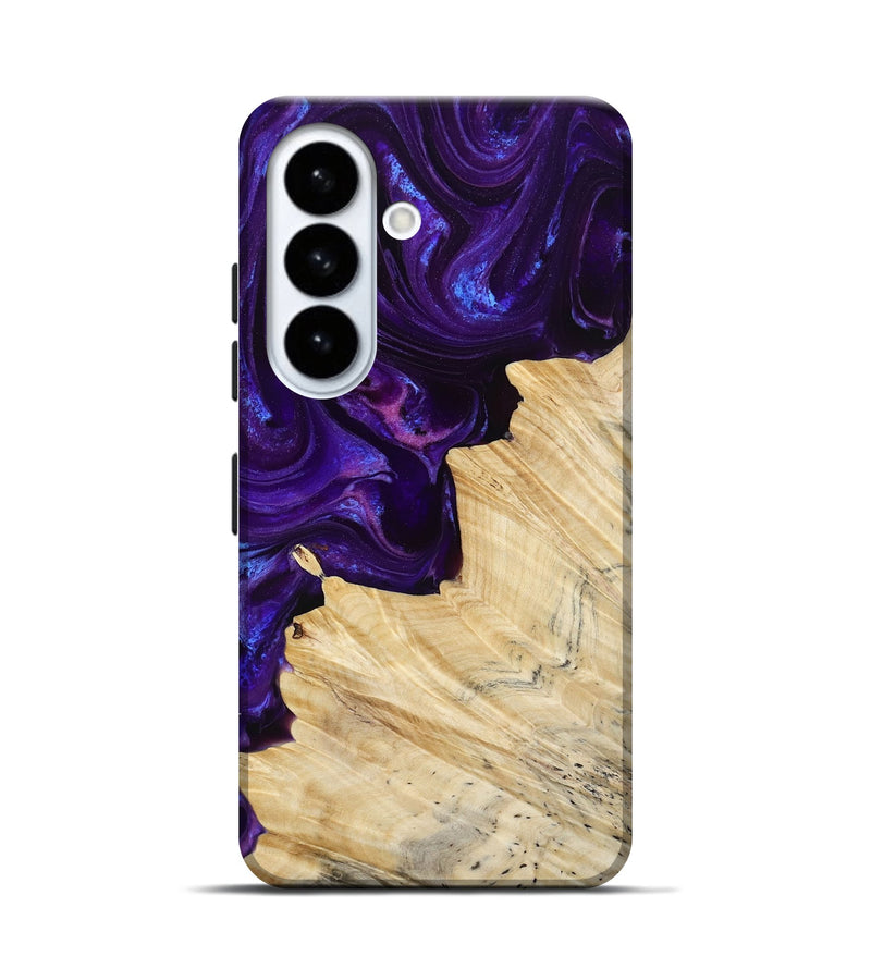 Galaxy S26 Wood Live Edge Phone Case - Merle (Purple, 811834)