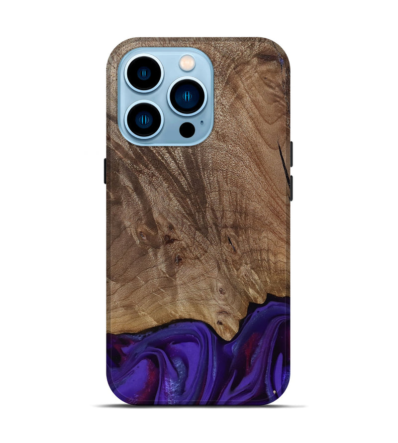 iPhone 14 Pro Wood Live Edge Phone Case - Jadiel (Purple, 811835)