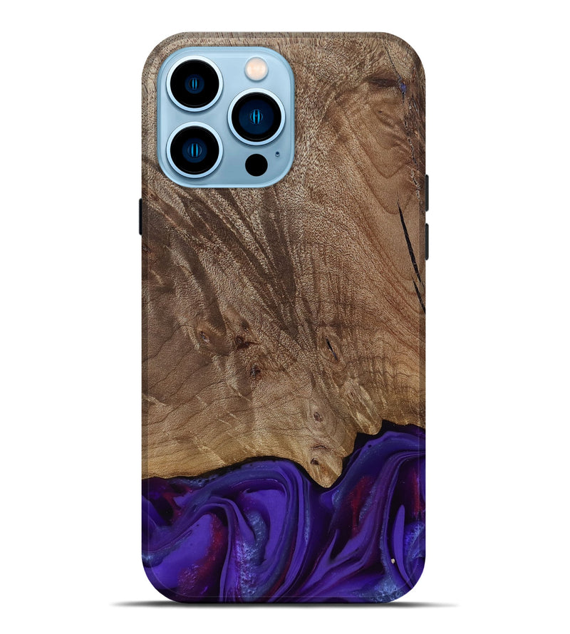 iPhone 14 Pro Max Wood Live Edge Phone Case - Jadiel (Purple, 811835)