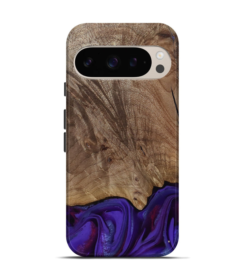 Pixel 9 Pro Wood Live Edge Phone Case - Jadiel (Purple, 811835)