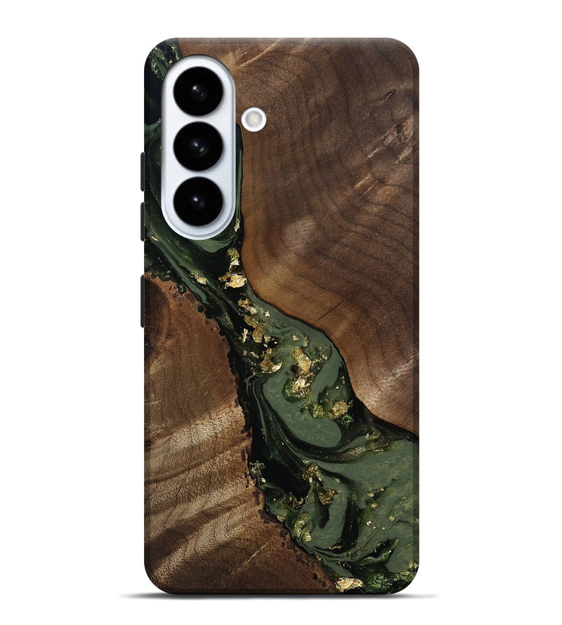 Galaxy S26 Plus Wood Live Edge Phone Case - Diamond (Green, 811836)