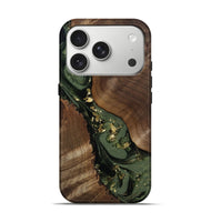 iPhone 17 Pro Wood Live Edge Phone Case - Diamond (Green, 811836)