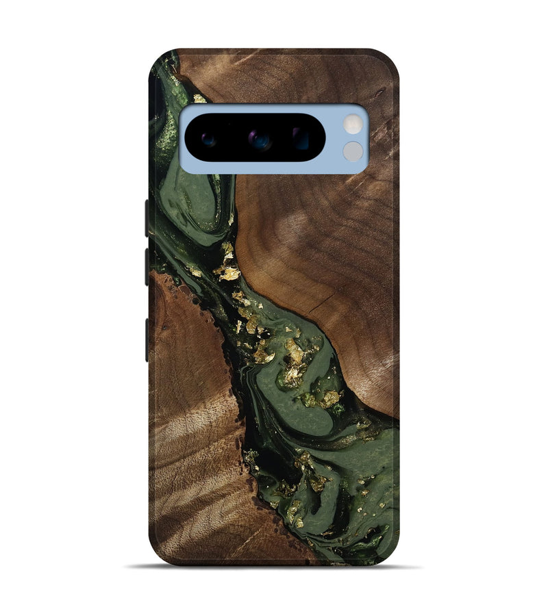 Pixel 8 Pro Wood Live Edge Phone Case - Diamond (Green, 811836)