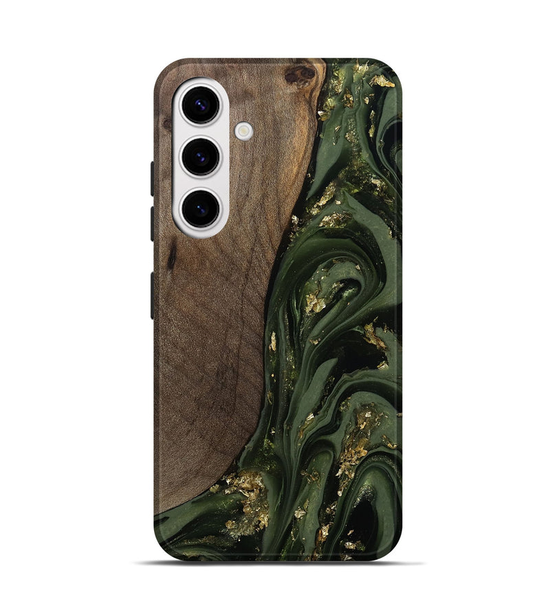 Galaxy S25 Wood Live Edge Phone Case - Kaylynn (Green, 811837)