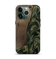 iPhone 13 Pro Wood Live Edge Phone Case - Kaylynn (Green, 811837)