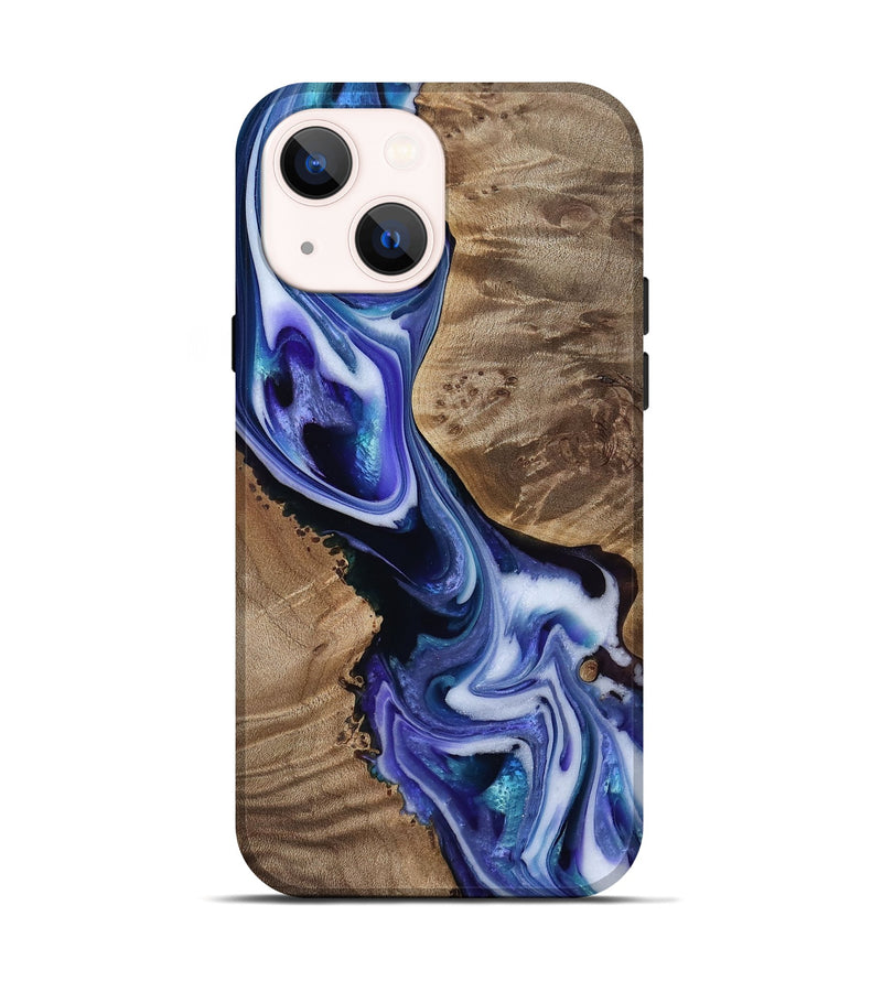 iPhone 14 Wood Live Edge Phone Case - Gwen (Purple, 811838)