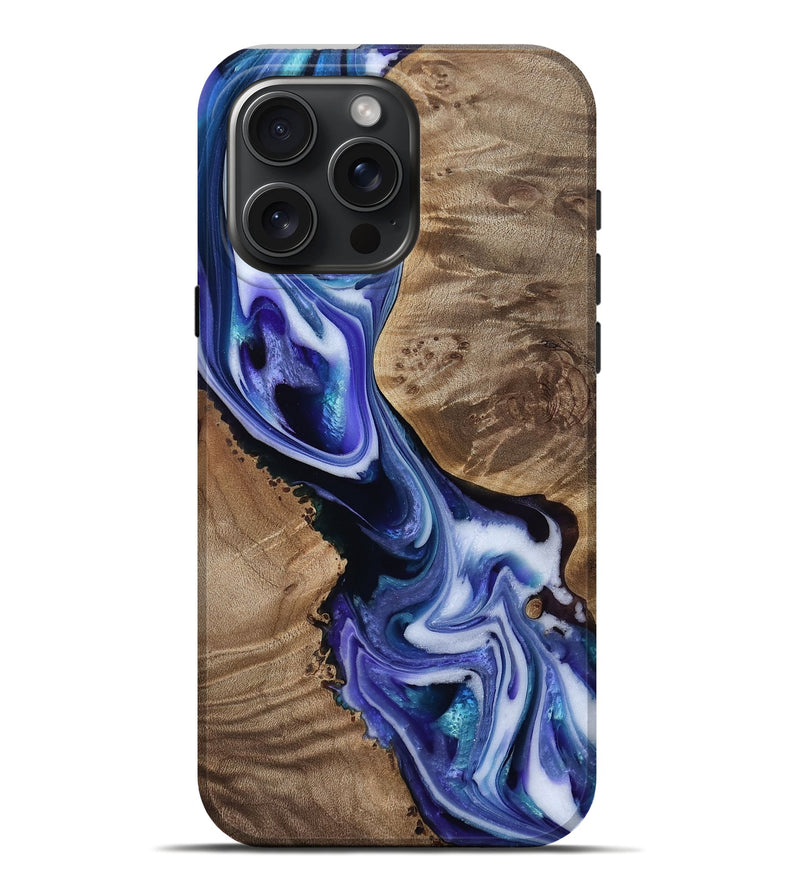 iPhone 16 Pro Max Wood Live Edge Phone Case - Gwen (Purple, 811838)