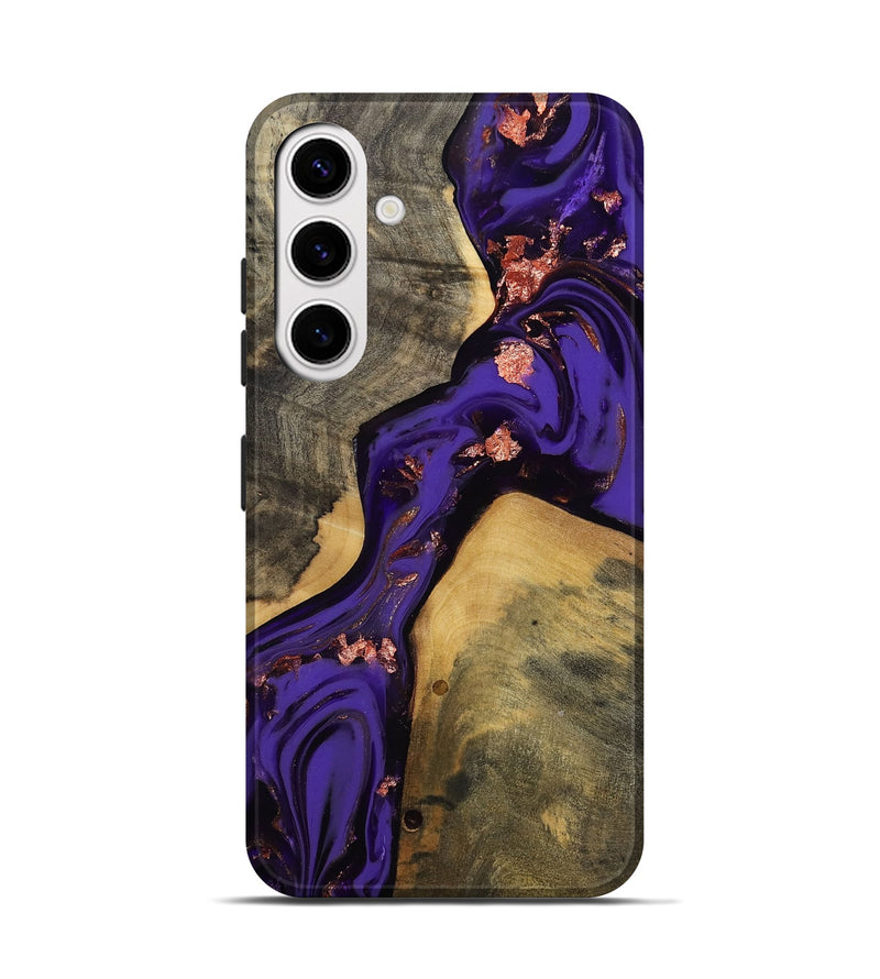 Galaxy S25 Wood Live Edge Phone Case - Elbert (Purple, 811840)