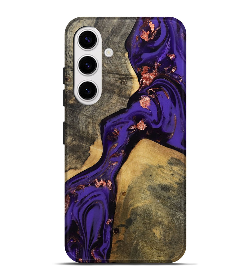 Galaxy S25 Plus Wood Live Edge Phone Case - Elbert (Purple, 811840)