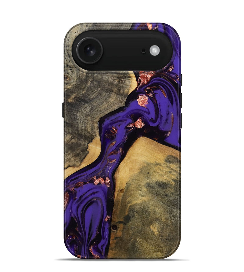 iPhone 17 Air Wood Live Edge Phone Case - Elbert (Purple, 811840)
