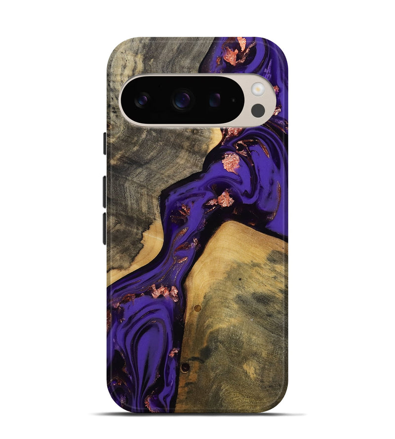 Pixel 9 Pro Wood Live Edge Phone Case - Elbert (Purple, 811840)