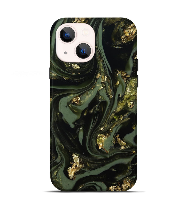 iPhone 13 ResinArt Live Edge Phone Case - Yaakov (Green, 811841)