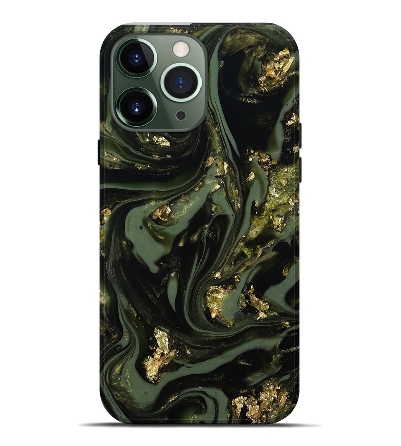 iPhone 13 Pro Max ResinArt Live Edge Phone Case - Yaakov (Green, 811841)