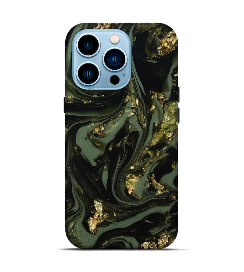iPhone 14 Pro ResinArt Live Edge Phone Case - Yaakov (Green, 811841)
