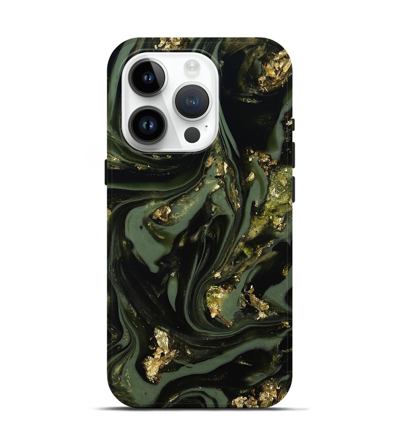 iPhone 15 Pro ResinArt Live Edge Phone Case - Yaakov (Green, 811841)