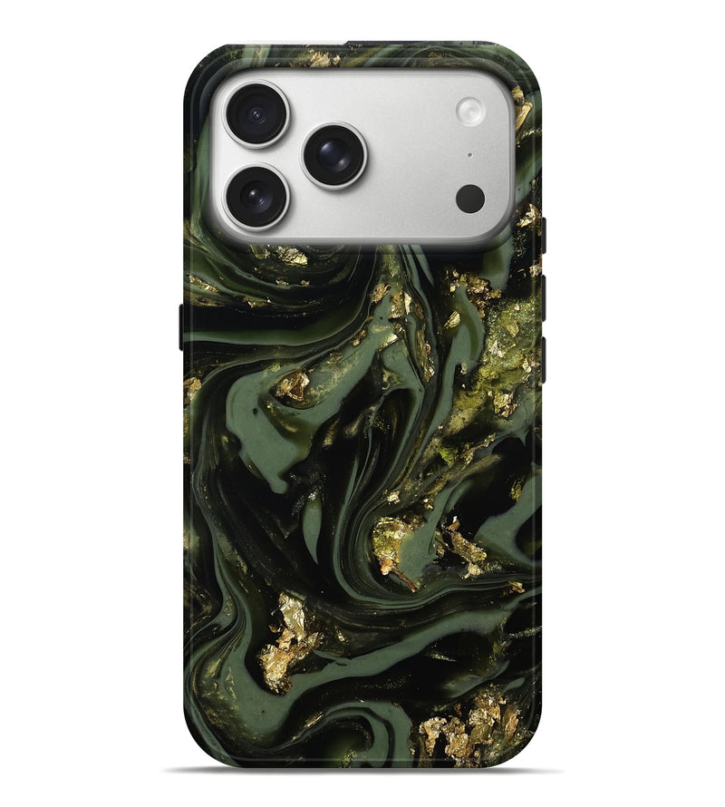 iPhone 17 Pro Max ResinArt Live Edge Phone Case - Yaakov (Green, 811841)