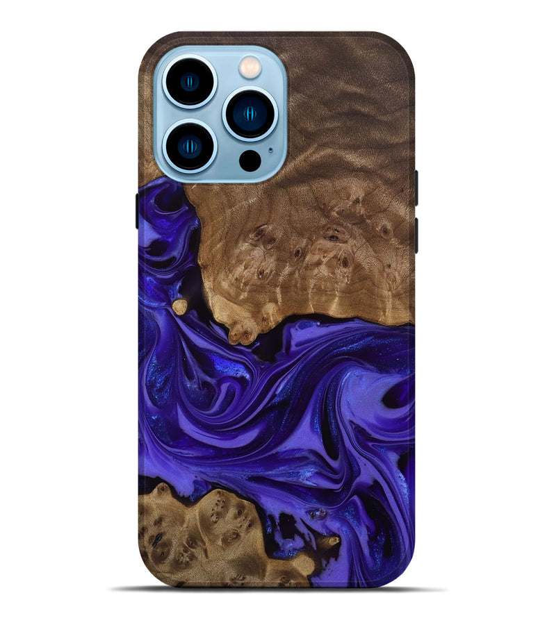 iPhone 14 Pro Max Wood Live Edge Phone Case - Esme (Purple, 811849)
