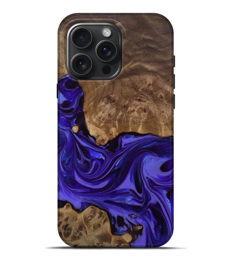 iPhone 16 Pro Max Wood Live Edge Phone Case - Esme (Purple, 811849)