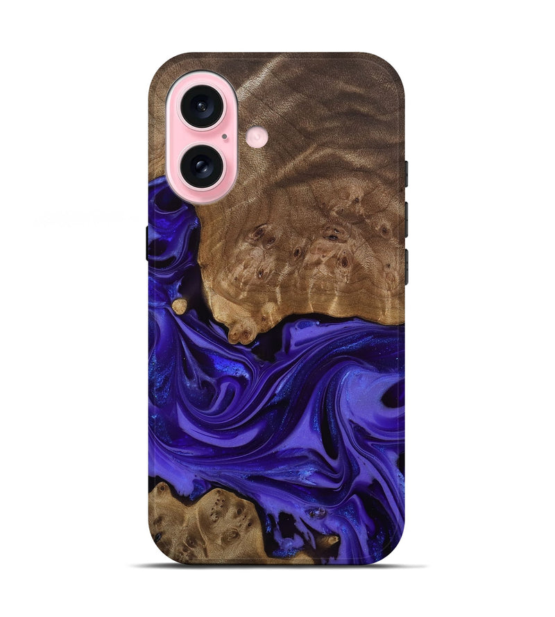 iPhone 17 Wood Live Edge Phone Case - Esme (Purple, 811849)