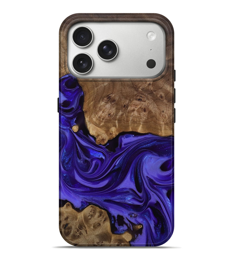 iPhone 17 Pro Max Wood Live Edge Phone Case - Esme (Purple, 811849)