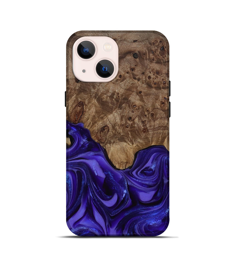 iPhone 13 mini Wood Live Edge Phone Case - Lucas (Purple, 811860)