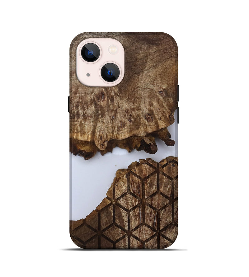iPhone 13 mini Wood Live Edge Phone Case - Brook (Clear, 811864)