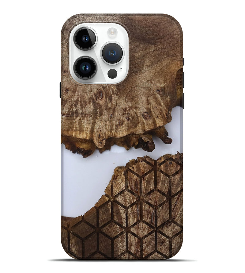 iPhone 15 Pro Max Wood Live Edge Phone Case - Brook (Clear, 811864)