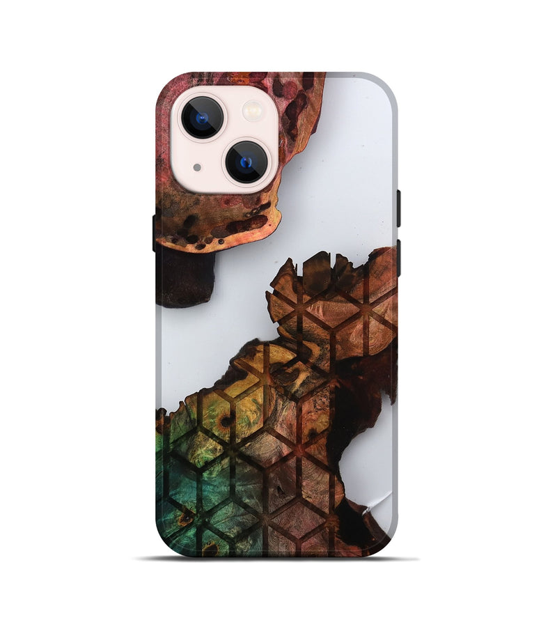 iPhone 13 mini Wood Live Edge Phone Case - Shantel (Clear, 811868)