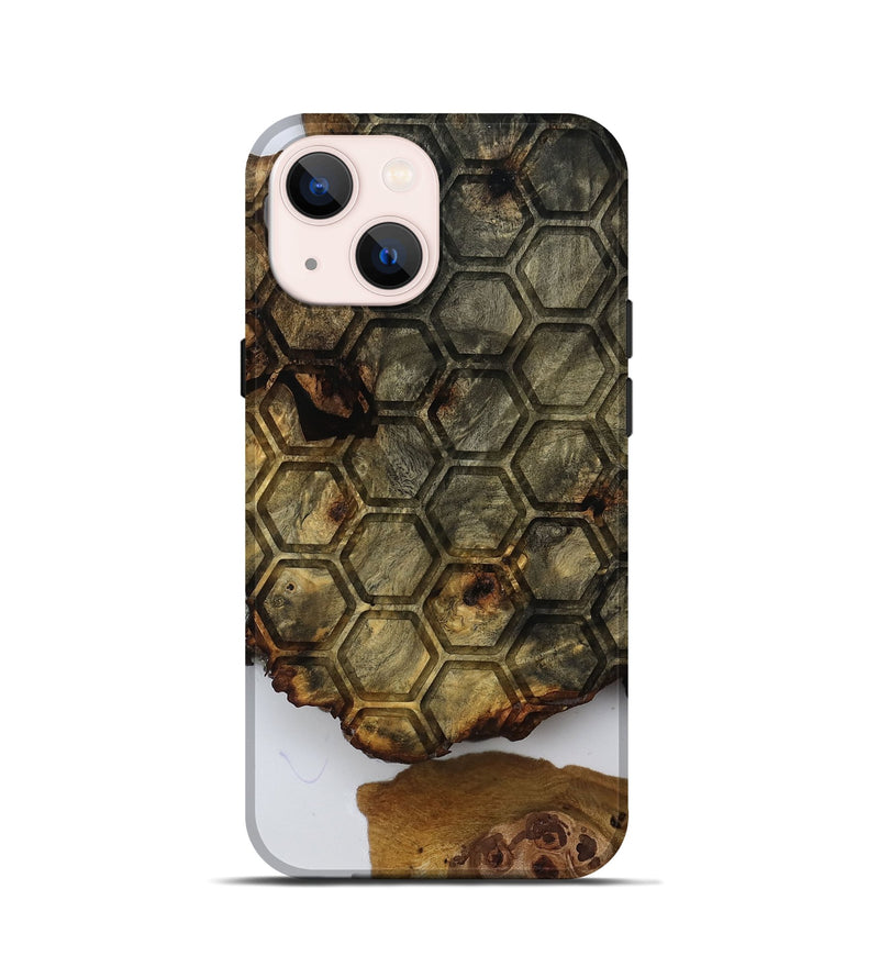 iPhone 13 mini Wood Live Edge Phone Case - Candida (Clear, 811870)