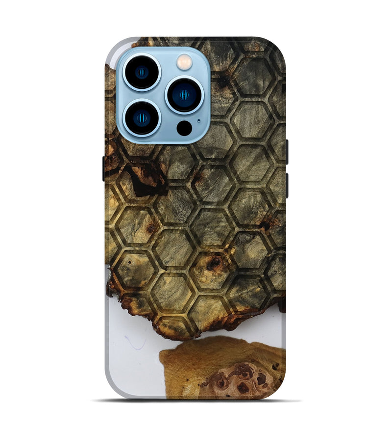 iPhone 14 Pro Wood Live Edge Phone Case - Candida (Clear, 811870)