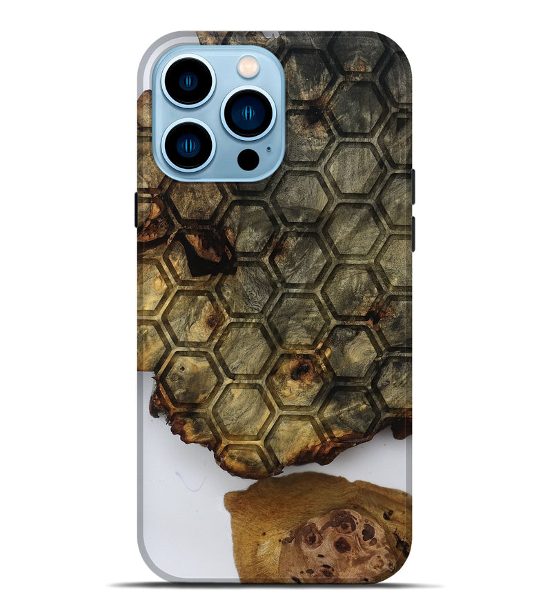 iPhone 14 Pro Max Wood Live Edge Phone Case - Candida (Clear, 811870)