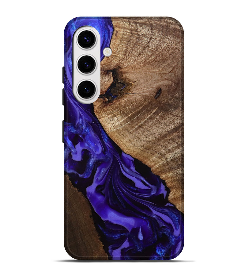 Galaxy S25 Plus Wood Live Edge Phone Case - Belva (Purple, 811876)