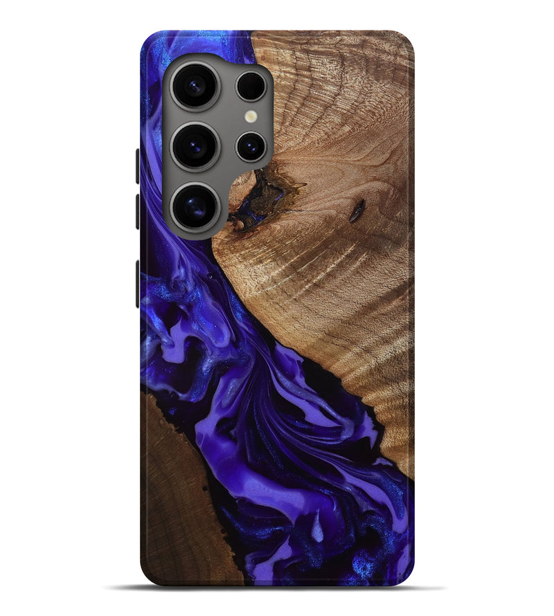 Galaxy S25 Ultra Wood Live Edge Phone Case - Belva (Purple, 811876)